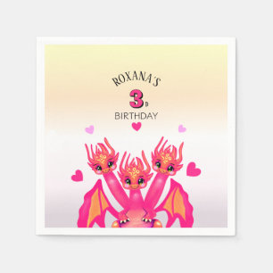 Pink dragon napkins