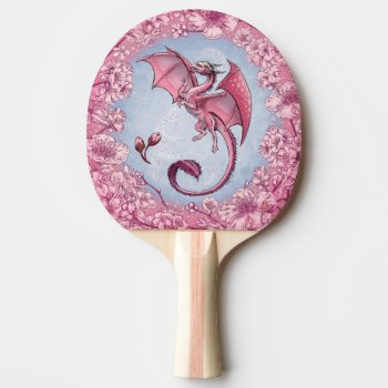 Pink Dragon Of Spring Nature Fantasy Art Ping-pong Paddle by critterwings at Zazzle