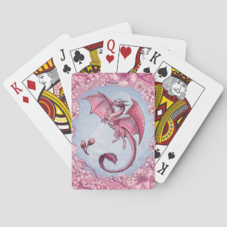 Pink Dragon of Spring Nature Fantasy Art Poker Cards