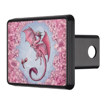 Pink Dragon Of Spring Nature Fantasy Art Trailer Hitch Cover by critterwings at Zazzle