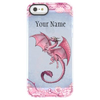 Pink Dragon Of Spring Nature Fantasy Art Permafrost Iphone Se/5/5s Case by critterwings at Zazzle