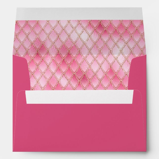 Pink Dragon Scales Envelope (Back (Bottom))