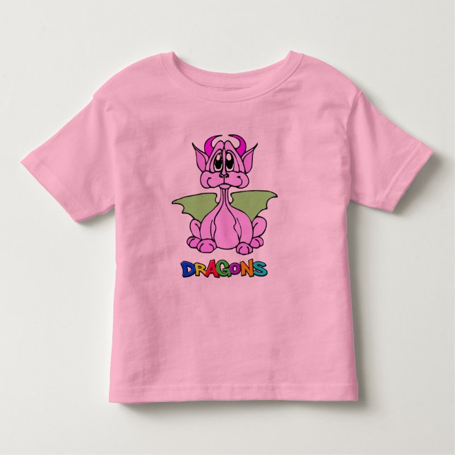 Pink Dragon Toddler T-shirt (Front)