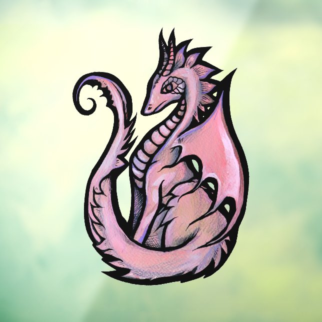 Pink Dragon                                        Window Cling (Sheet 3)