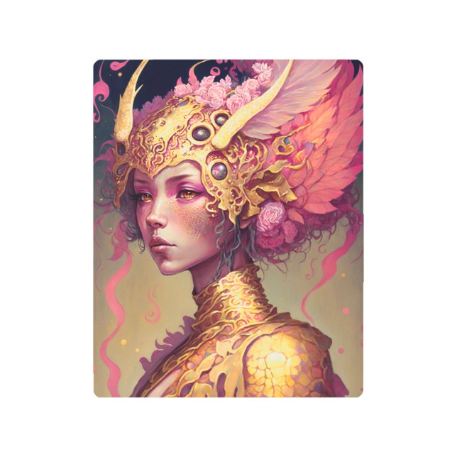 Pink Dragon Woman Fantasy Art (Front)