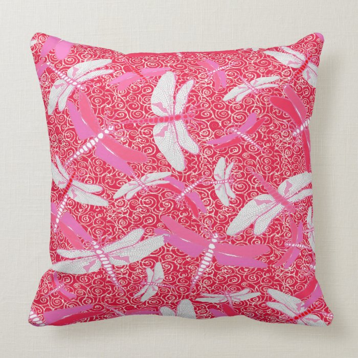 Pink Dragonfly cushion for girls Pillow