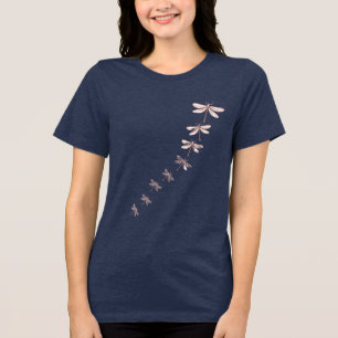 Pink Dragonfly girls T-Shirt Tri-Blend Shirt
