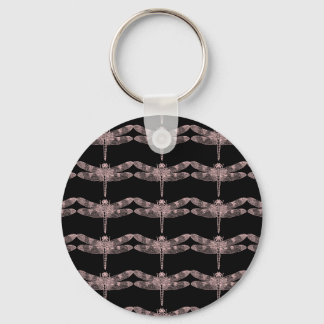 Pink Dragonfly Keychain
