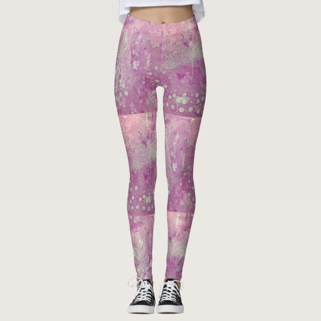 Pink Dragonfly Leggings (Front)