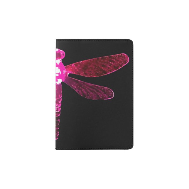 Pink Dragonfly Passport Holder (Front)