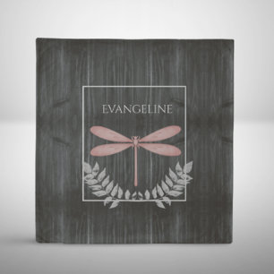 Pink Dragonfly Rustic Duvet Cover