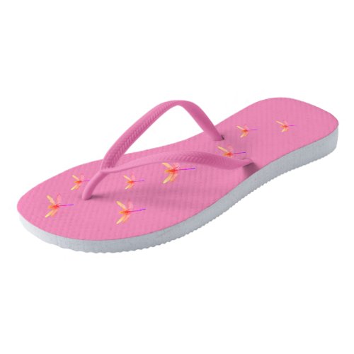 Pink Dragonfly Unisex Flip Flop