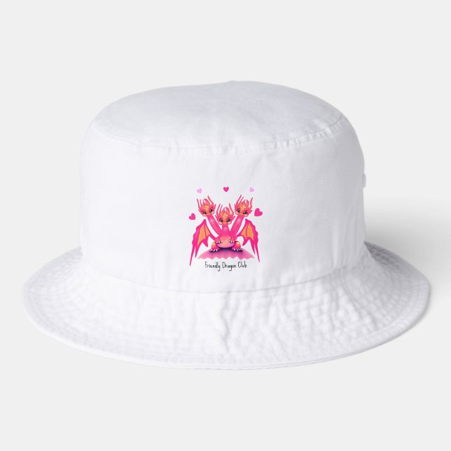 Pink dragons bucket hat (Front)