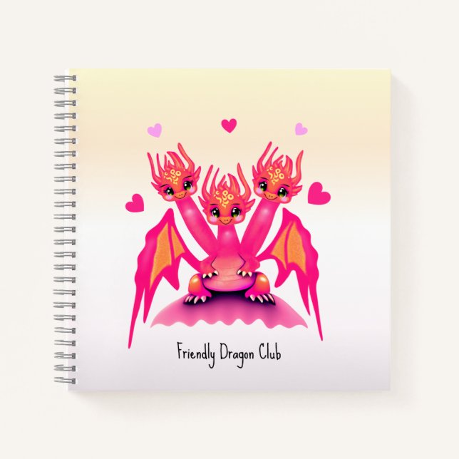 Pink dragons notebook (Front)