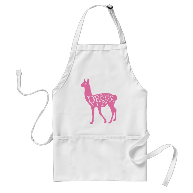 Pink Drama Llama Apron (Front)