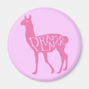 Pink Drama Llama Magnet