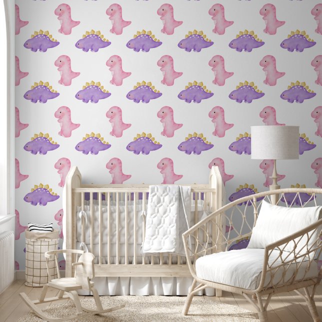 Pink Dream Dinosaurs Wallpaper (Kids)