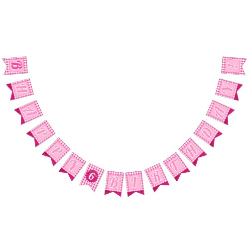 Pink Dream Editable Initial   Age Bunting Flags