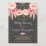 Pink Dreamcatcher Girl Baby Shower Boho Floral Invitation