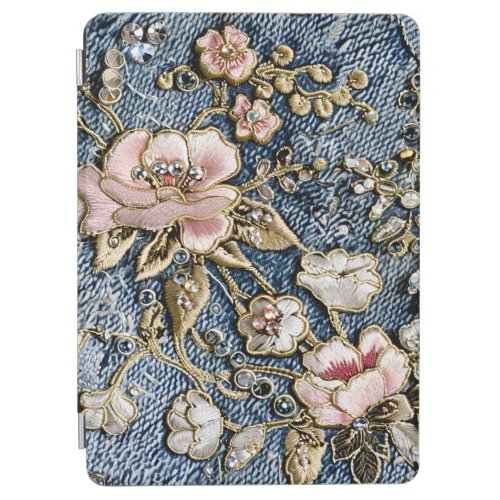 Pink Dreams in Embroidered Jeans Style  iPad Air Cover