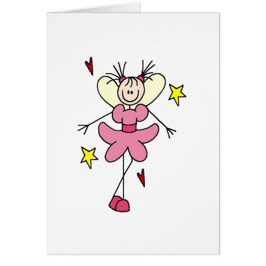 Pink Dress Fairy Angel Card (Front)