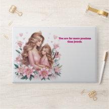 pink dress Mother and her little girl & Quotes