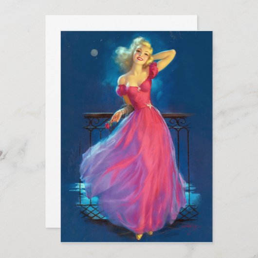 Pink Dress Pin Up (Front/Back)