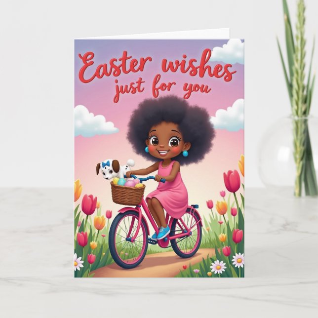 Pink Dress Springtime Ride Card (Front)