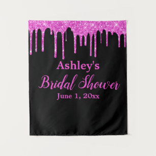 Pink Drip Bridal Shower Photo Booth Backdrop Prop