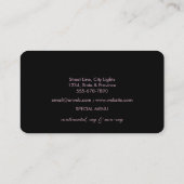 Pink Drip Chef Kitchen Tools Glitter Faux Business Card (Back)