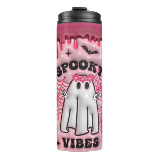 Pink Dripping Ghost  Thermal Tumbler