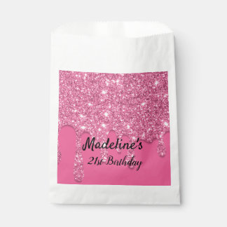 Pink Dripping Glitter  Favor Bag