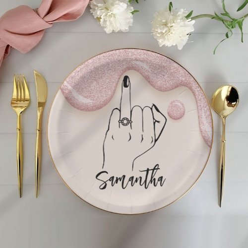 Pink Drips Bachelorette Party  Bridal Party  Paper Plates
