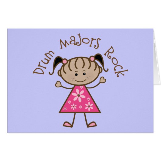 Pink Drum Majors Rock Stick Figure (Front Horizontal)