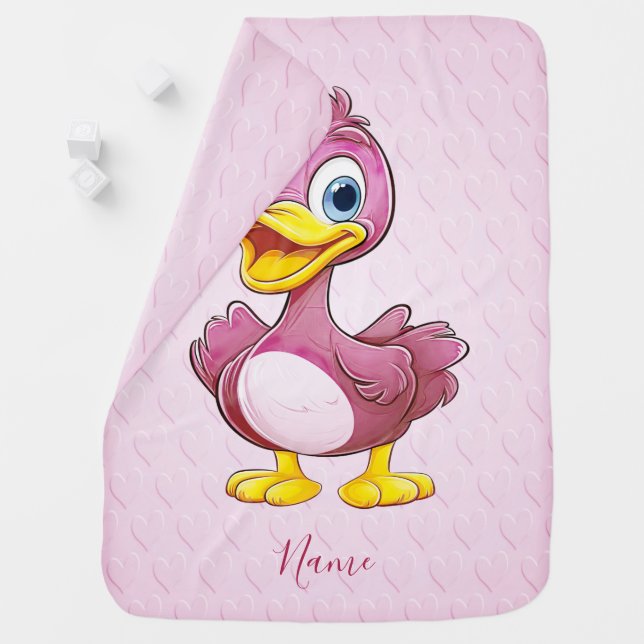 Pink Duck Baby Blanket (In Situ)