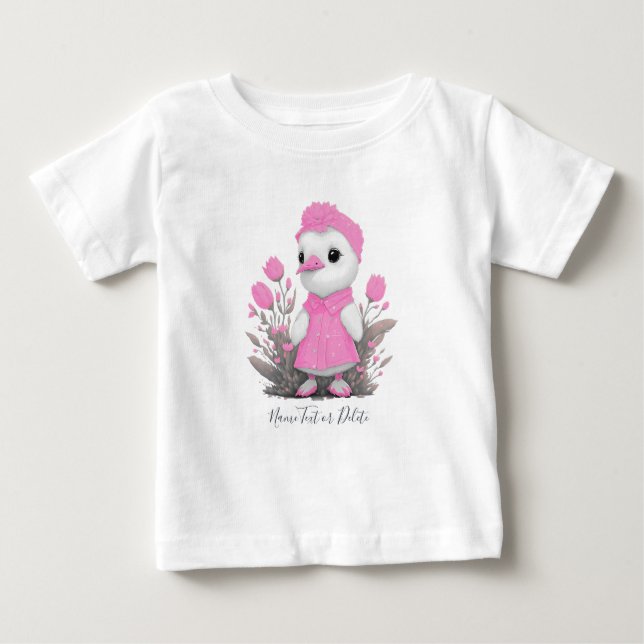 Pink Duck Baby T-Shirt (Front)