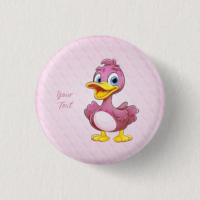 Pink Duck Button (Front)