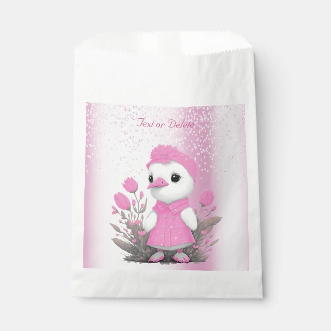 Pink Duck Favor Bag (Front)