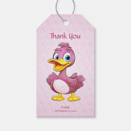 Pink Duck Gift Tag