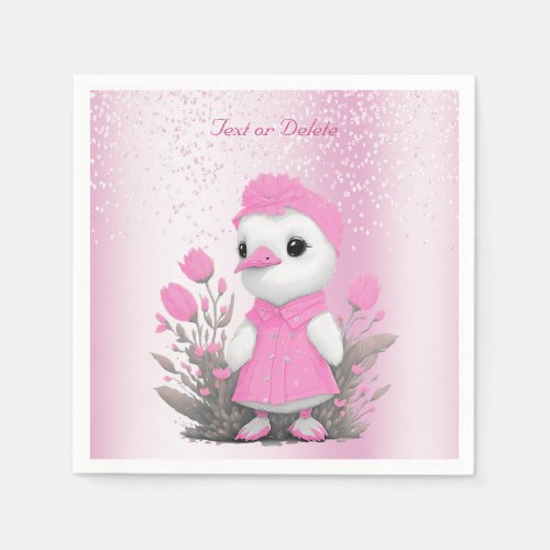 Pink Duck Napkins