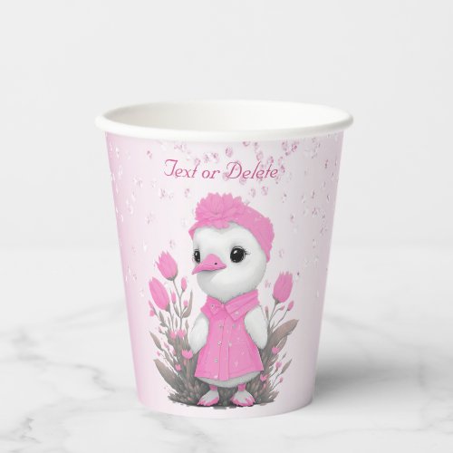 Pink Duck Paper Cups