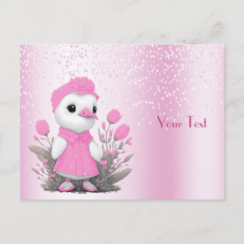 Pink Duck Postcard