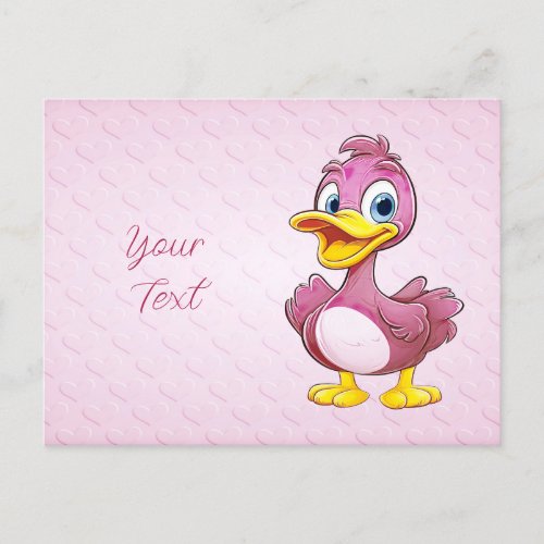 Pink Duck Postcard