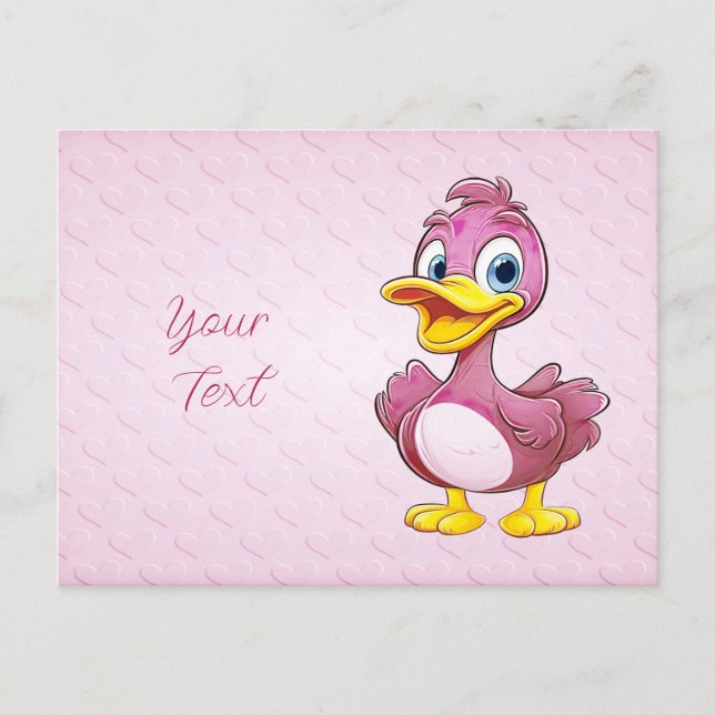 Pink Duck Postcard (Front)