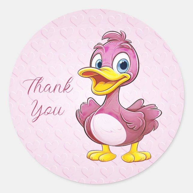 Pink Duck Sticker (Front)