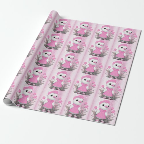 Pink Duck Wrapping Paper