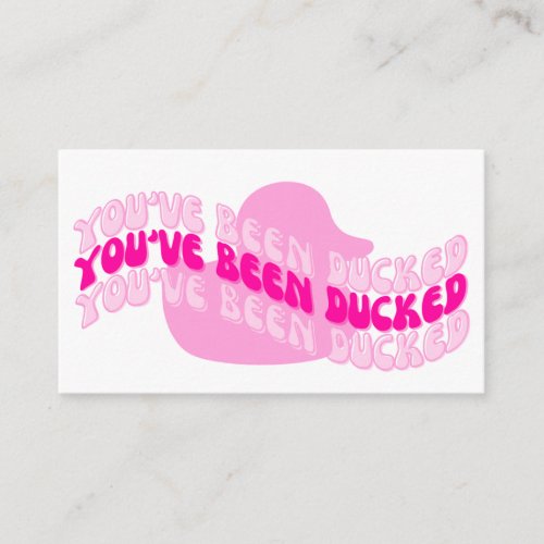 Pink Ducking Card Business Card