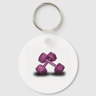 Pink Dumbbells Merchandize Keychain