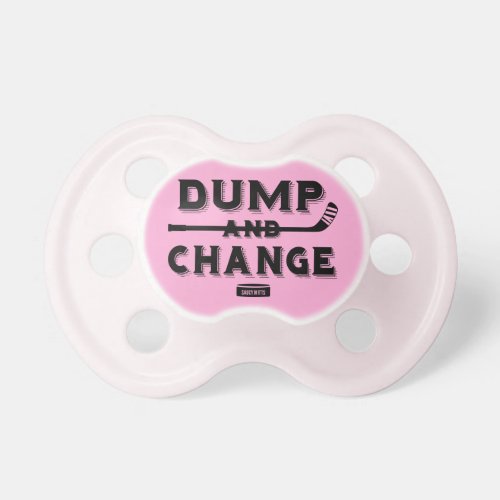 Pink Dump and Change Hockey Baby Girl Infant Pacifier