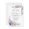 Pink & Dusty Blue Roses Watercolor Floral Wedding